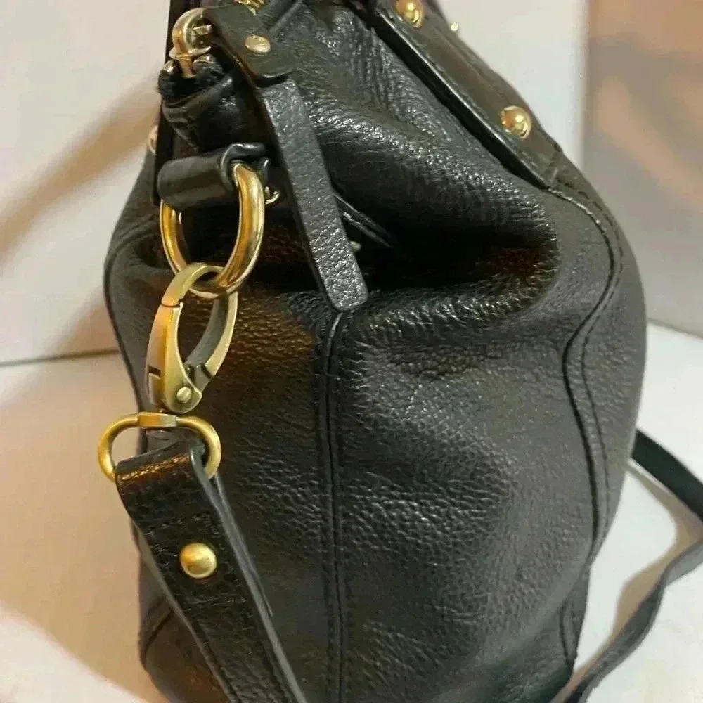 Kate spade black leather satchel handbag